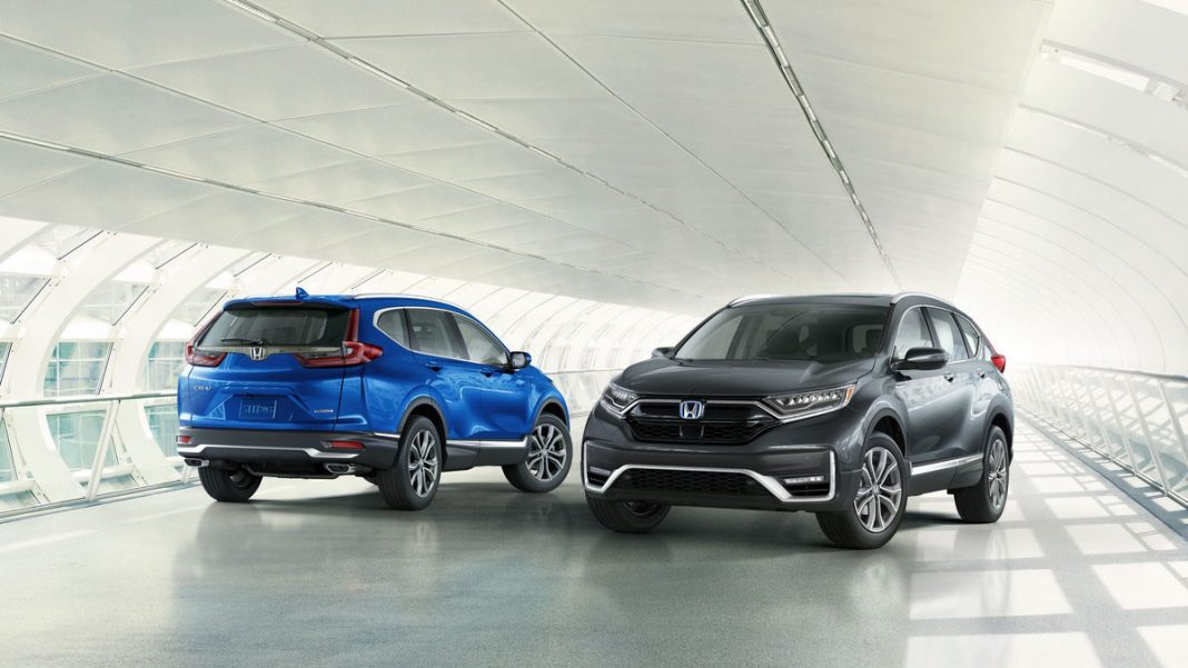 2020 Honda CR-V (blue) et CR-V Hybrid
