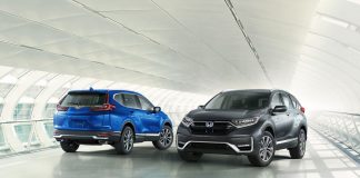 2020 Honda CR-V (blue) et CR-V Hybrid