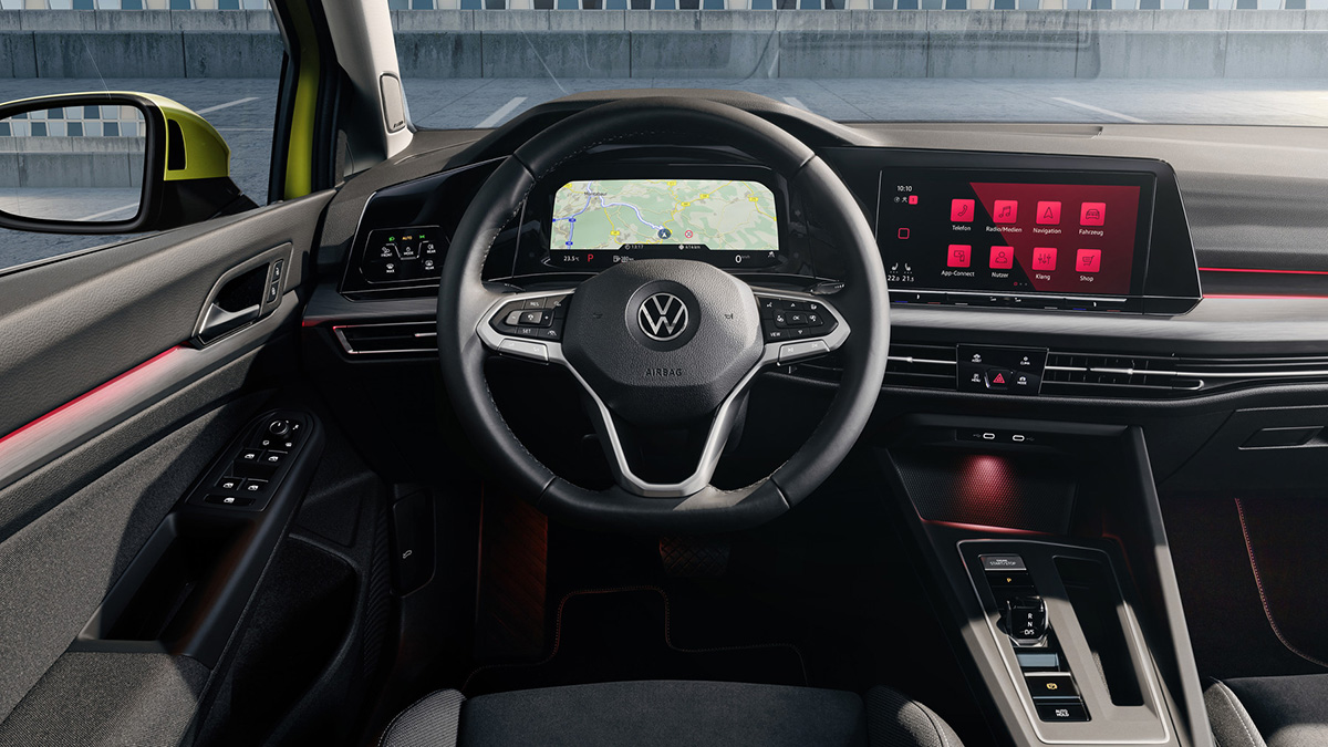 BROTECT 2x matte Schutzfolie(für Volkswagen Golf 8 Digital Cockpit 10,25)
