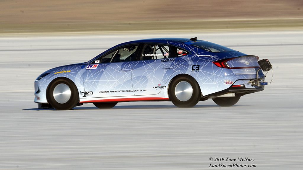 Hyundai Engineering Teams Attempt Land Speed Records with NEXO Fuel Cell SUV and Sonata Hybrid for 2019 SEMA Show