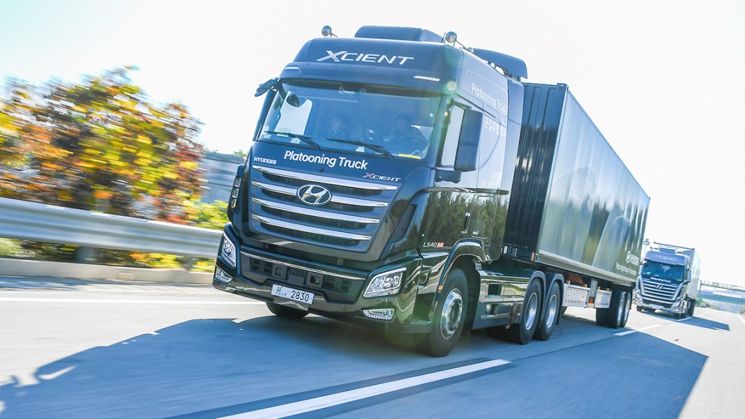 Hyundai Motor Demonstrates Autonomous Driving Tech Capabilities with First Successful Truck Platooning Trial