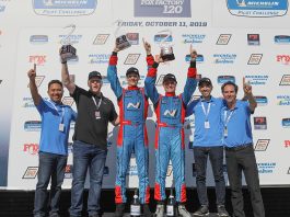 Mark Wilkins and Michael Lewis Win 2019 IMSA Michelin Pilot Challenge Drivers' Championship in Hyundai Veloster TCR Race Car