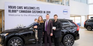 Volvo Cars Canada Celebrates Its 10,000th Customer in 2019 with a Surprise Pre-Paid 42 Month Lease Term
