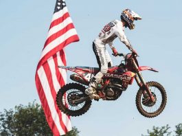 Break-through ride for Pierce Brown at the Redbud National