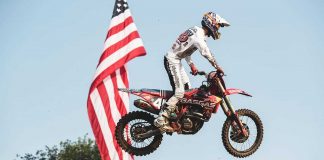 Break-through ride for Pierce Brown at the Redbud National